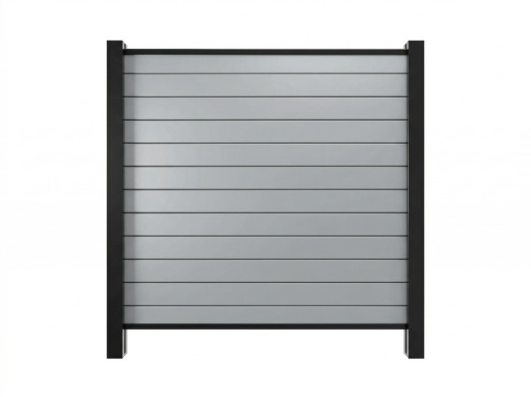 Gartenzaun Sichtschutzzaun PVC Stecksystem Hellgrau