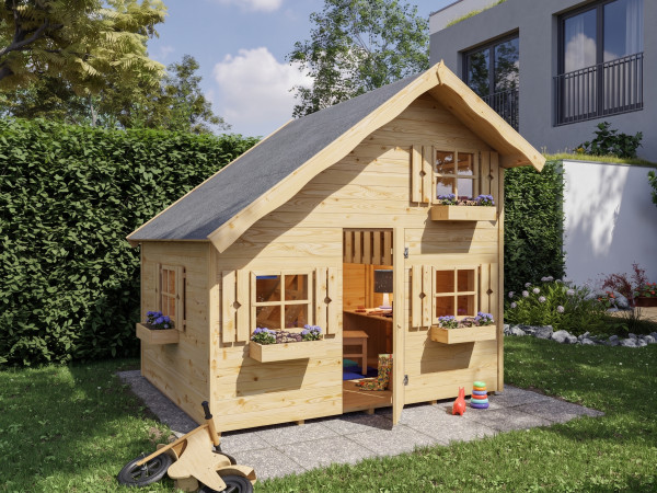 Spielhaus Tom 15 mm naturbelassen