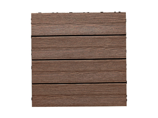 WPC-Fliese Holzoptik Braun