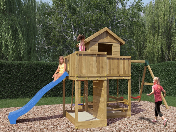 Hinweis: Abb. entspricht nicht dem Lieferumfang. Rutsche nicht enthalten”.