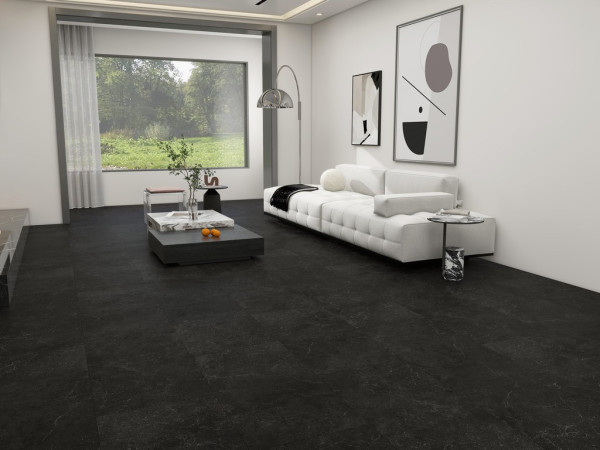Vinylboden Premium Klickvinyl Schiefer Anthrazit Fliese