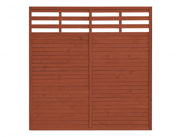 Sichtschutzzaun Dune mit Ornament braun