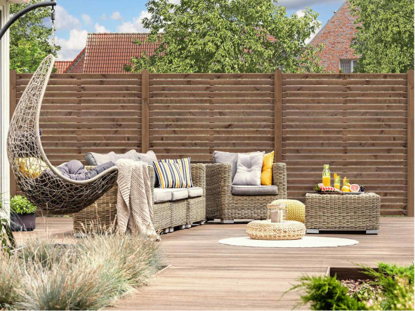 Rhombuszaun DIY-Bausatz Kiefer KDI braun