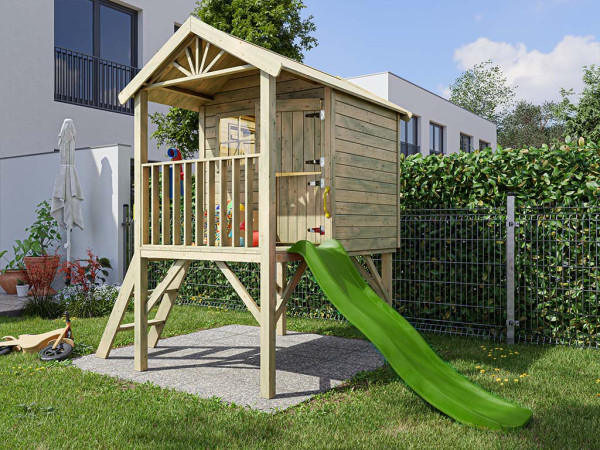 Abb. zeigt Stelzenhaus inklusive Zubehör (nicht enthalten)